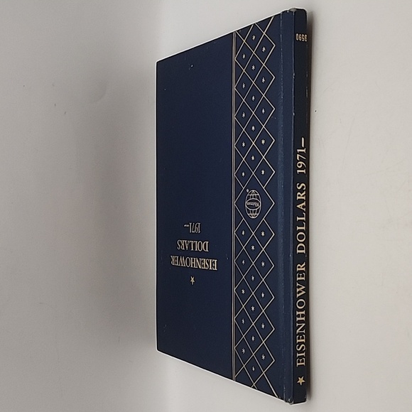 1972 Whitman Bookshelf Album Eisenhower Dollar 1971- Partially Filled - Picture 4 of 12